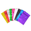 100 Pcs Colorful Aluminum Foil Bag Self Seal Zipper Ziplock Packing Food Bag, Pink Blue Green Retail Resealable Packaging Pouch