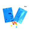 100 Pcs Colorful Aluminum Foil Bag Self Seal Zipper Ziplock Packing Food Bag, Pink Blue Green Retail Resealable Packaging Pouch