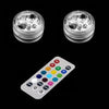 1set waterproof submersible rgb led light with remote battery operated glass hookah shisha tobacco pipes bong accessories lamps