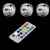 1set waterproof submersible rgb led light with remote battery operated glass hookah shisha tobacco pipes bong accessories lamps