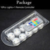 1set waterproof submersible rgb led light with remote battery operated glass hookah shisha tobacco pipes bong accessories lamps