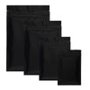 Custom Logo Acceptable 100pcs Matte Black Small Aluminum Foil Zip Lock Plastic Bags Herb Powder Heat Sealable Flat Ziplock Bag