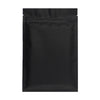 Custom Logo Acceptable 100pcs Matte Black Small Aluminum Foil Zip Lock Plastic Bags Herb Powder Heat Sealable Flat Ziplock Bag