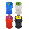 HONEYPUFF Plastic Tobacco Herb Grinder with Storage Container 40MM 4 Layer Spice Smoking Crusher With Sharp Shark Teeth