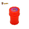 HONEYPUFF Plastic Tobacco Herb Grinder with Storage Container 40MM 4 Layer Spice Smoking Crusher With Sharp Shark Teeth