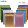 20Pcs Color Aluminum Foil Bag Mini Self Seal Ziplock Packing Food Bag Resealable Baking Candy Jewellry Parts Bags Small Pouches