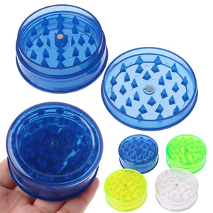 Plastic Tobacco Grinder Leaf Herbal Herb Smoke Spice Crusher Hand Muller 3 Layer Dia6 cm  Smoking Accessories Color Random