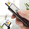 USB push button double-side charging lighter electronic windproof cigarette lighter