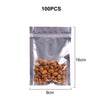 100 Pcs Clear Aluminum Foil Bag Self Seal Zipper Ziplock Packing Food Bag Retail Resealable Baking Packaging Bag Pouch