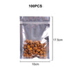 100 Pcs Clear Aluminum Foil Bag Self Seal Zipper Ziplock Packing Food Bag Retail Resealable Baking Packaging Bag Pouch