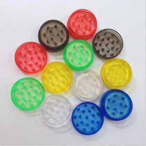 Kitchen Use Round Shape Hard Plastic Herbal Herb Cigar Tobacco Grinder Smoke Spice Crusher Hand Muller 2 Layer
