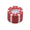 3 Layers Poker Chip Style Herb Herbal Tobacco Grinder Plastic Metal Grinders Smoking Pipe Accessories gadget Red/Green/Black