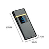 Windproof Dual Arc Lighter Flameless Electronic Rechargeable Electric Lighter for Cigarette Candle with LED Power Display