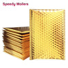 25PCS/Lot Gold Padded Bubble Envelopes Metallic Bubble Shipping Mailer Gold Aluminum Foil Gift Bag Packing Wrap