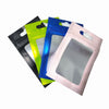 100Pcs Zip Lock Resealable Mylar Bags Matte Clear Window Package Foil Food Bag Hang Hole Plastic Zipper Pouches for Electronics