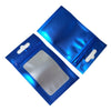 100Pcs Zip Lock Resealable Mylar Bags Matte Clear Window Package Foil Food Bag Hang Hole Plastic Zipper Pouches for Electronics