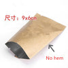 100Pcs/Lot  Top Open Kraft Paper Aluminum foil plated Bag Heat Seal Side Gusset Pouch for tea coffee food packaging