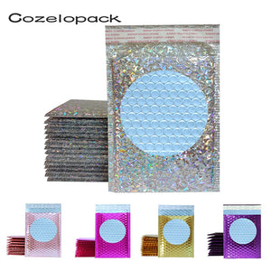 5PCS 15x13cm Color Metallic Bubble Mailers Foil Bubble Bags Aluminized Postal Bags with self seal gift bag Padded Envelopes