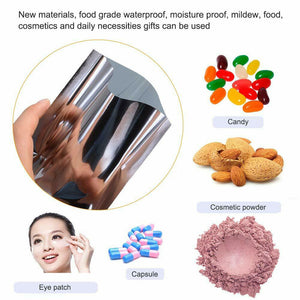 Dozzlor 100Pcs Vacuum Sealer Pouches Food Aluminium Foil Bags Sample Storage Bag Heat Sealing Grade Bag Kitchen Accessories