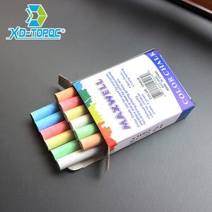 12 pcs/Lot Dustless Chalk Pen Drawing Chalks For Blackboard 6 Colors Stationary Office School Supplies Accessories tizas escolar