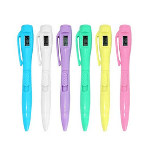 Hot Digital Watch Ballpoint Pen Electronic Clock Student Stationary School Supplies