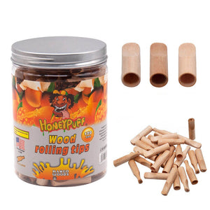 HONEYPUFF Wood Mouth Tips With Honey Flavor Smoking Wooden Mouth Filter Tip Cigarette Pre Rolled Cone Holder Tobacco Pipe