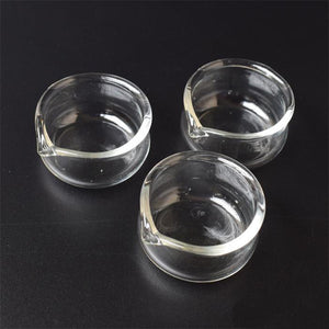 3PCS/PACK Pyrex Glass Dish Wax Container Oil Ring Ashtray Dabber Tool Set Bowl Chamber Accessory For Smoking Water Pipe Bong