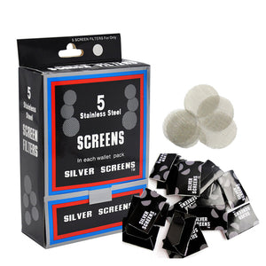 100pcs Silver Pipe Screens Tobacco Hookah Water Pipe Metal Filter Stainless Steel Filters for Shisha Hookah Chicha Narguile