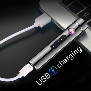 Double Arc Plasma Lighter Square Electric Lighter Rechargeable USB Torch Cigarette Lighters Windproof Fast Ignition Accessories
